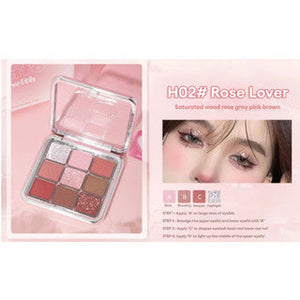 HOLD LIVE Simple Mirror Light Nine-Color Eyeshadow Palette Holdlive 简约镜光9色眼影盘