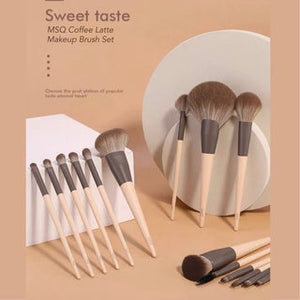 MSQ Coffee Latte Makeup Brush Set 支奶咖化妆刷套装全套 (15 Pcs)