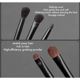 MSQ Black Sandalwood Eye Makeup Brush Set 6pcs 魅丝蔻黑檀眼部6支化妆刷套装套组