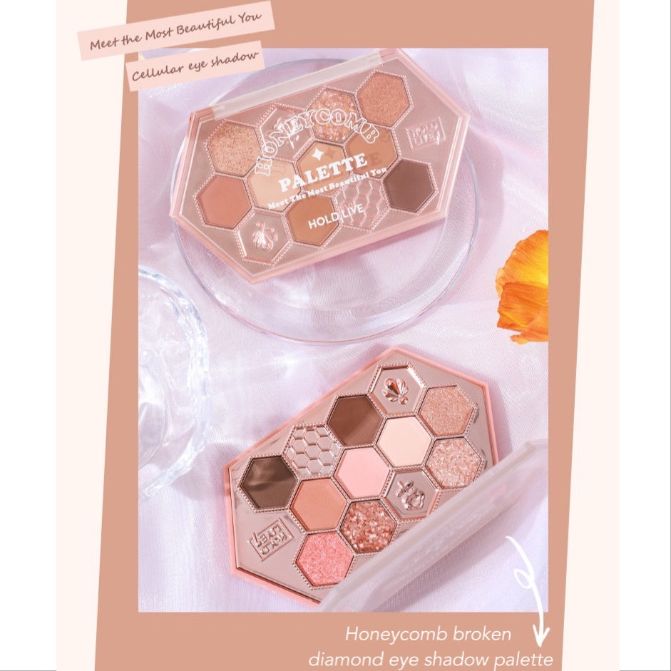 HOLD LIVE Honeycomb Diamond Eyeshadow Palette Holdlive 蜂巢碎钻眼影盘