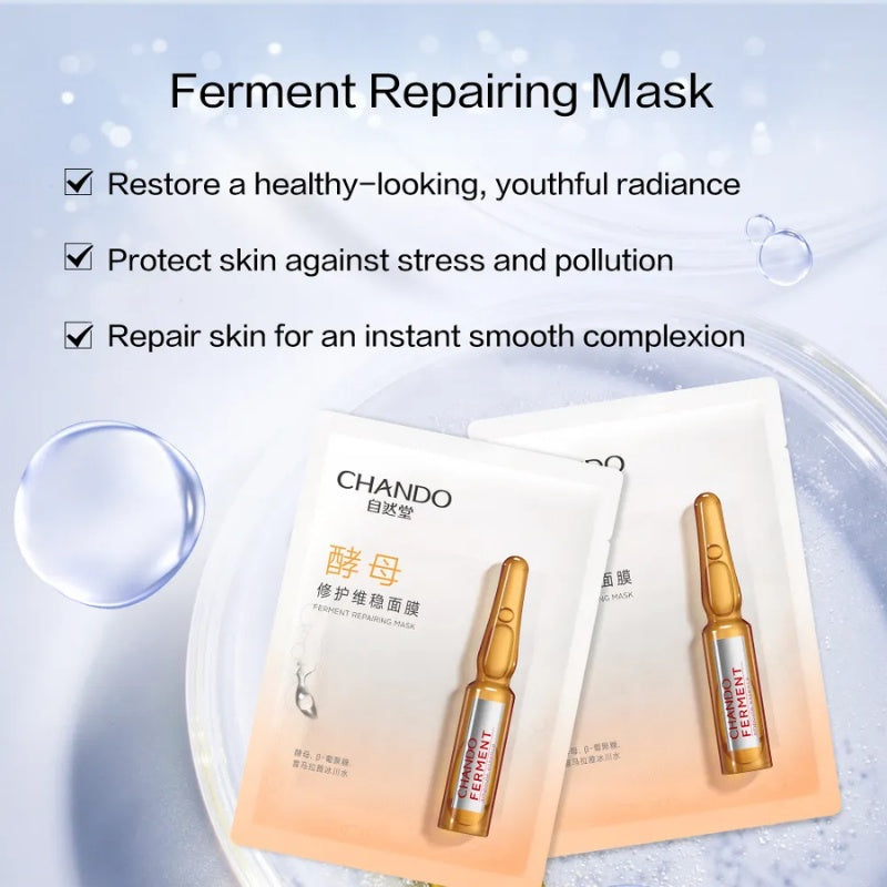 CHANDO Himalaya Sheet Facial Mask 5pcs  自然堂酵母面膜 (第一代) 5pcs