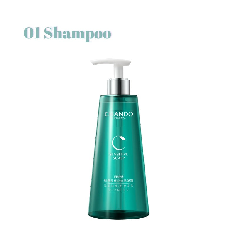 CHANDO Himalaya Anti-Sensitive Scalp & Hair Treatment Shampoo  550ml 自然堂敏感头皮止痒洗发露 550ml