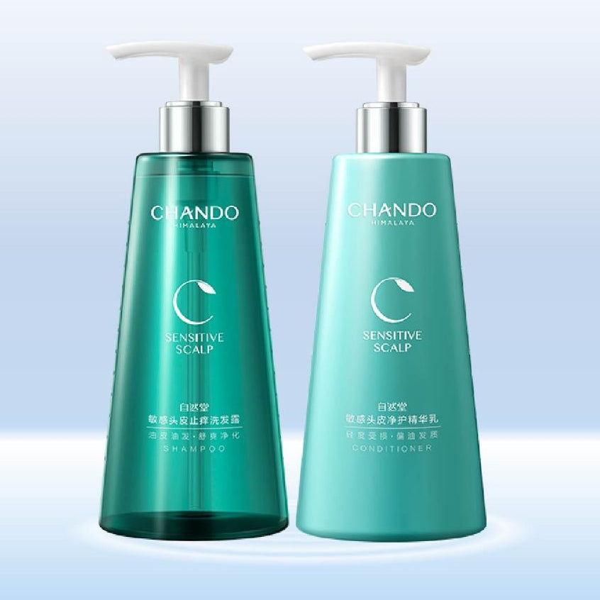 CHANDO Himalaya Anti-Sensitive Scalp & Hair Treatment Shampoo  550ml 自然堂敏感头皮止痒洗发露 550ml