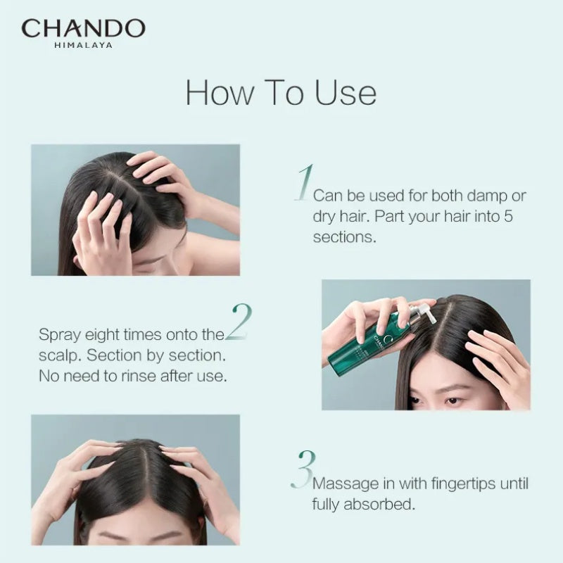 CHANDO Himalaya Anti-Sensitive Scalp Repairing Serum 120ml 自然堂敏感头皮修护精华液 (120ml)