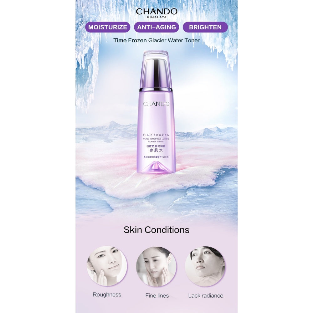 Chando Himalaya Time Frozen Glacier Water Toner (160ml) 自然堂凝时鲜颜冰肌水 保湿补水化妆水 160ml