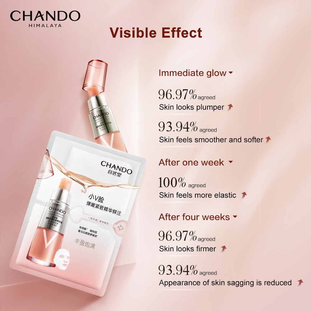 CHANDO Himalaya Resilience Rebuild Fresh Mix Pre-Essence Facial Mask 30mlx5 Pcs 自然堂弹嫩精华鲜注面膜 (30ml x 5 Pcs)