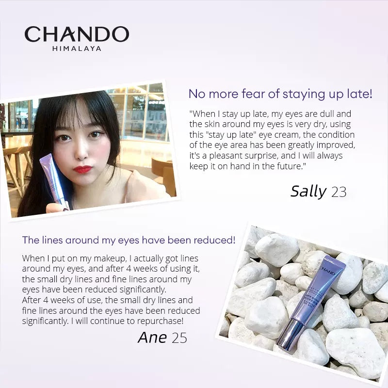 CHANDO Himalaya Time Frozen Aging Resistance Activating Eye Cream 15g 自然堂凝时鲜颜小紫瓶眼霜 提亮眼周 淡化细纹  15g