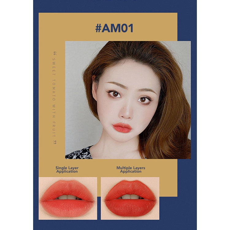 AMORTALS KOREA Light Cloud Soft Matte Blue Velvet Lipstick Pencil Amortals 尔木萄轻云柔雾蓝丝唇膏笔