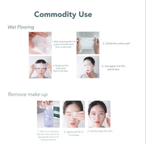 AMORTALS Special Cotton Pad for Wet Compress On Face Amortals 尔木萄可拉伸湿敷棉敷脸专用化妆棉