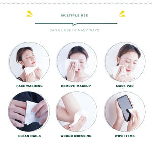 AMORTALS Korea Soft Cloud Facial Cleansing Towel (100 Pcs) 尔木萄云感100片棉柔巾