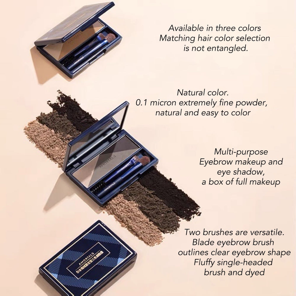 AMORTALS KOREA Natural Matte Eyebrow Powder Amortals 尔木萄三色眉粉盘