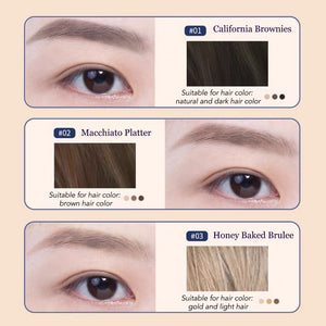 AMORTALS KOREA Natural Matte Eyebrow Powder Amortals 尔木萄三色眉粉盘