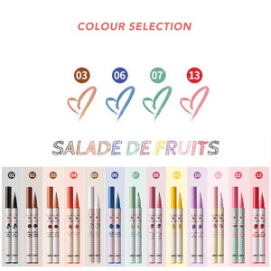 FLORTTE Salade De Fruits Liquid Eyeliner Flortte 花落利亚水果沙拉眼线液笔 花落利亚网红眼线笔 显色持久不晕染