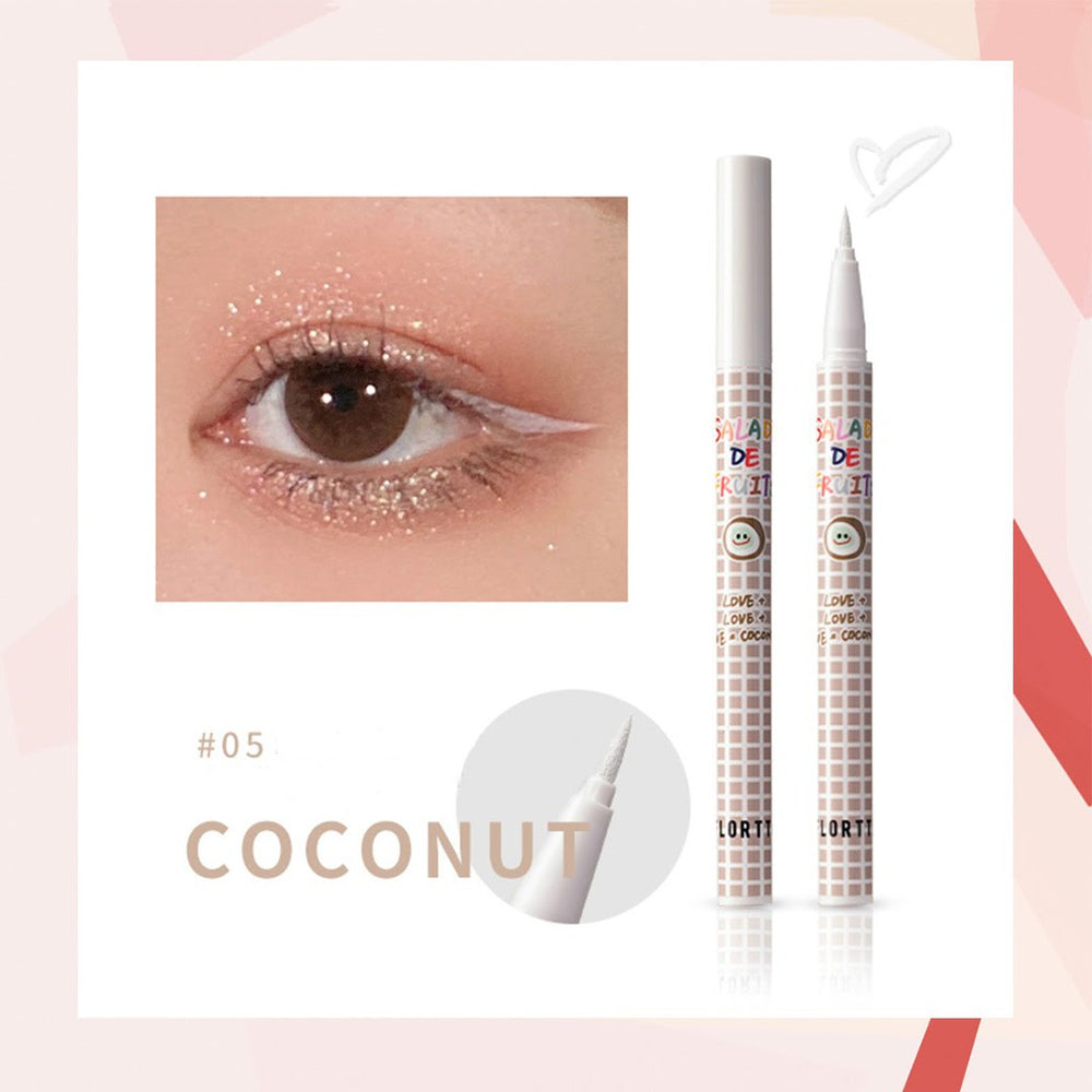 FLORTTE Salade De Fruits Liquid Eyeliner Flortte 花落利亚水果沙拉眼线液笔 花落利亚网红眼线笔 显色持久不晕染