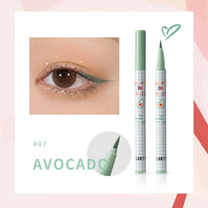 FLORTTE Salade De Fruits Liquid Eyeliner Flortte 花落利亚水果沙拉眼线液笔 花落利亚网红眼线笔 显色持久不晕染