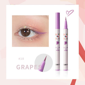 FLORTTE Salade De Fruits Liquid Eyeliner Flortte 花落利亚水果沙拉眼线液笔 花落利亚网红眼线笔 显色持久不晕染