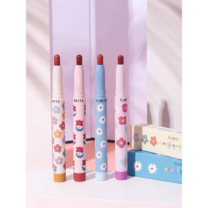 FLORTTE Lucky Flower Lipstick Pencil Velvet Matte Lipstick Flortte 花洛莉亚幸运花花唇膏笔 丝绒哑光唇膏口红