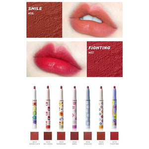 FLORTTE Lucky Flower Lipstick Pencil Velvet Matte Lipstick Flortte 花洛莉亚幸运花花唇膏笔 丝绒哑光唇膏口红