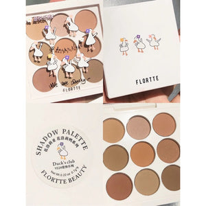 FLORTTE Duck’s Club Eyeshadow Palette Flortte 花落莉鸭系列九的眼影