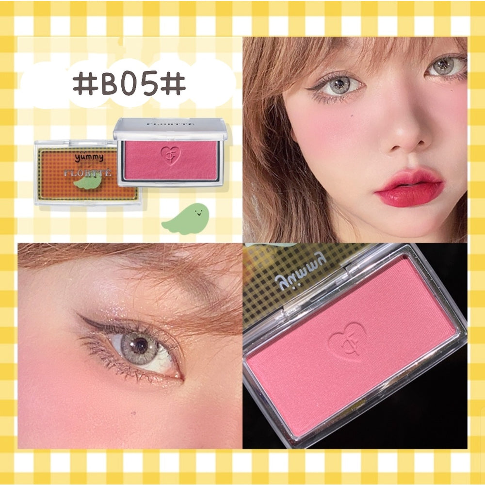 FLORTTE Yummy's Daily Blush Highlight Contour 花洛利亚Flortte心跳蹦蹦系列腮红高光打亮修容饼