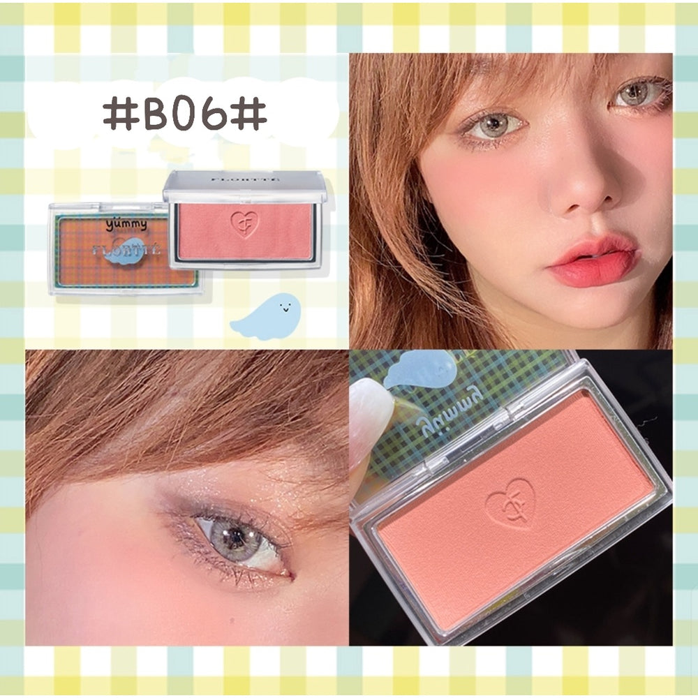 FLORTTE Yummy's Daily Blush Highlight Contour 花洛利亚Flortte心跳蹦蹦系列腮红高光打亮修容饼