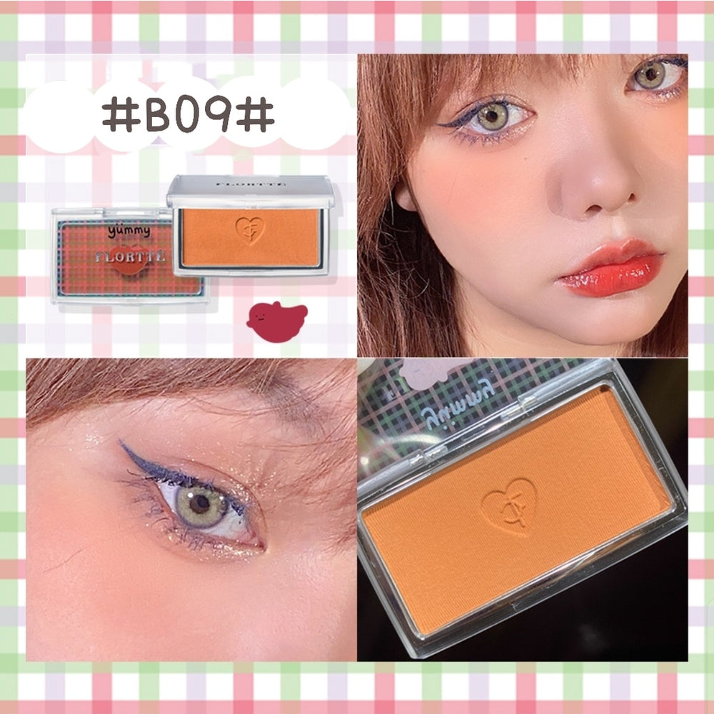 FLORTTE Yummy's Daily Blush Highlight Contour 花洛利亚Flortte心跳蹦蹦系列腮红高光打亮修容饼