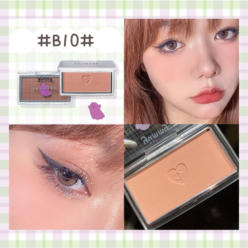 FLORTTE Yummy's Daily Blush Highlight Contour 花洛利亚Flortte心跳蹦蹦系列腮红高光打亮修容饼