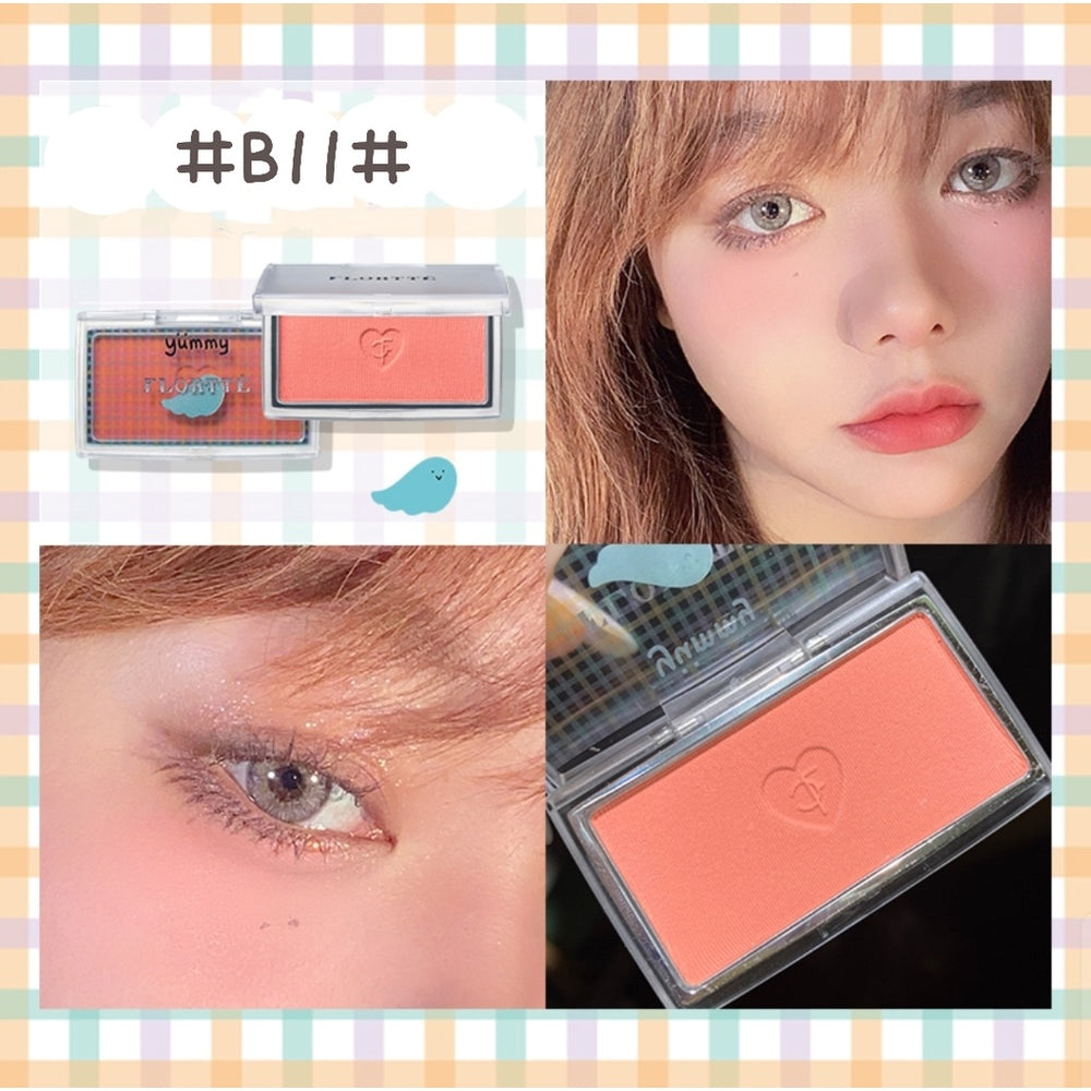 FLORTTE Yummy's Daily Blush Highlight Contour 花洛利亚Flortte心跳蹦蹦系列腮红高光打亮修容饼