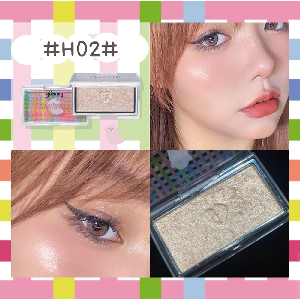 FLORTTE Yummy's Daily Blush Highlight Contour 花洛利亚Flortte心跳蹦蹦系列腮红高光打亮修容饼