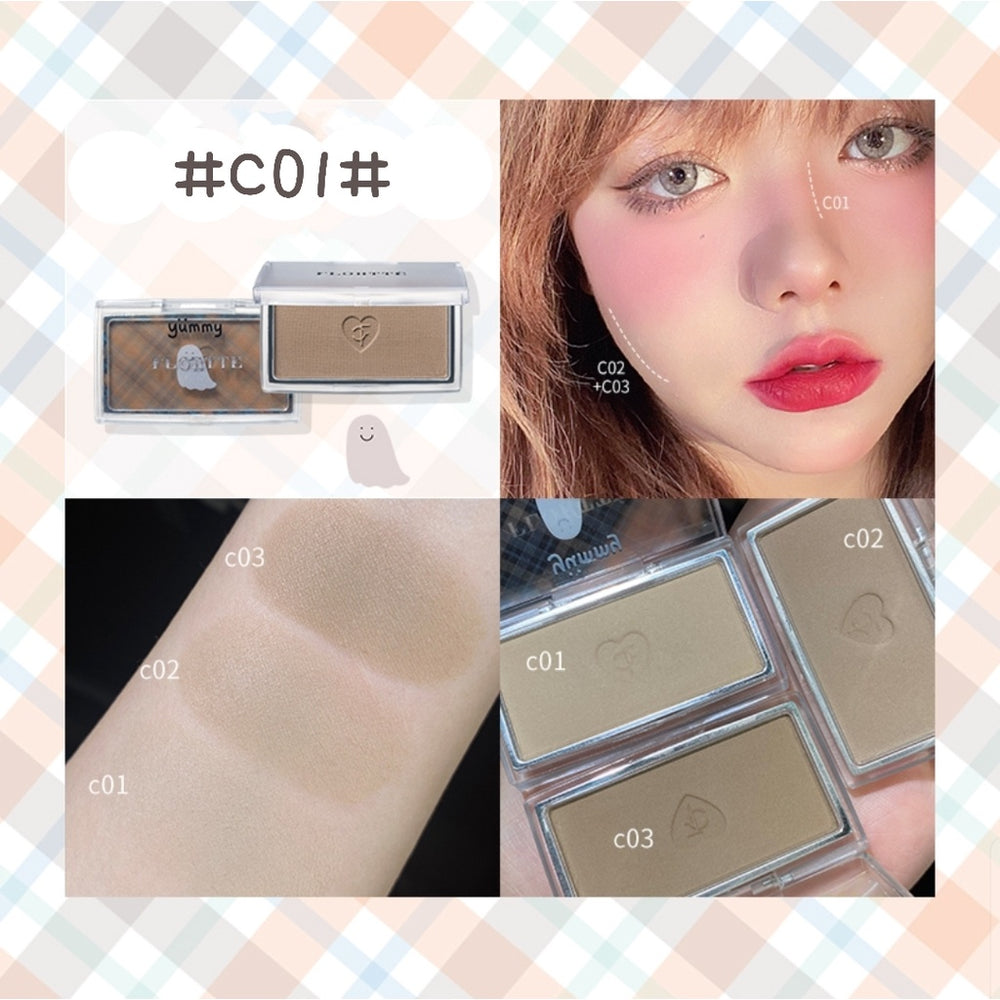 FLORTTE Yummy's Daily Blush Highlight Contour 花洛利亚Flortte心跳蹦蹦系列腮红高光打亮修容饼