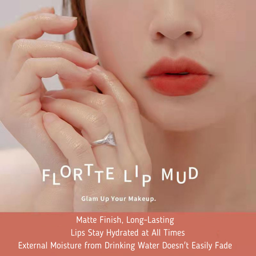 FLORTTE Quak! Matte Lip Mud Flortte Lipstick 花洛莉亚鸭鸭唇泥 显色持久滋润唇膏口红唇釉