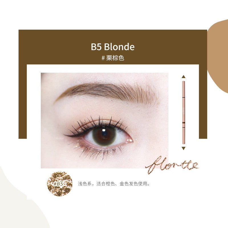 FLORTTE 2 in 1 Slim Eyebrow Pencil Flortte 旋转双头精细眉笔