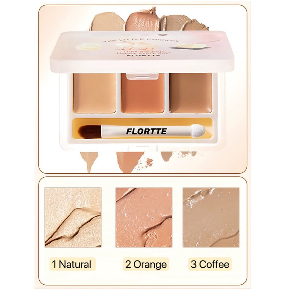 FLORTTE Cute Song Concealer Palette Flortte 花洛莉亚可爱颂系列3色遮瑕膏