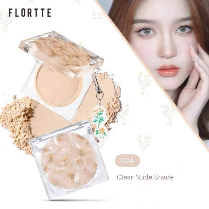 FLORTTE Nice to Meet Chu Pressed Powder Flortte 初恋系列小透明蜜粉饼