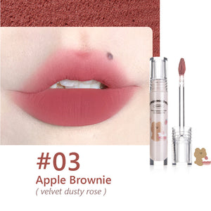 FLORTTE Flower Food Bear Series Lip Mud Lipstick Flortte 拜托啦花菜熊系列奶糕唇霜