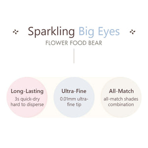 FLORTTE Flower Food Bear Series Long-lasting Quick-drying Ultra-fine Waterproof Eyeliner Flortte 拜托啦花菜熊系列眼线液笔