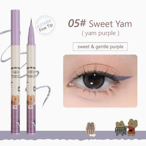 FLORTTE Flower Food Bear Series Long-lasting Quick-drying Ultra-fine Waterproof Eyeliner Flortte 拜托啦花菜熊系列眼线液笔