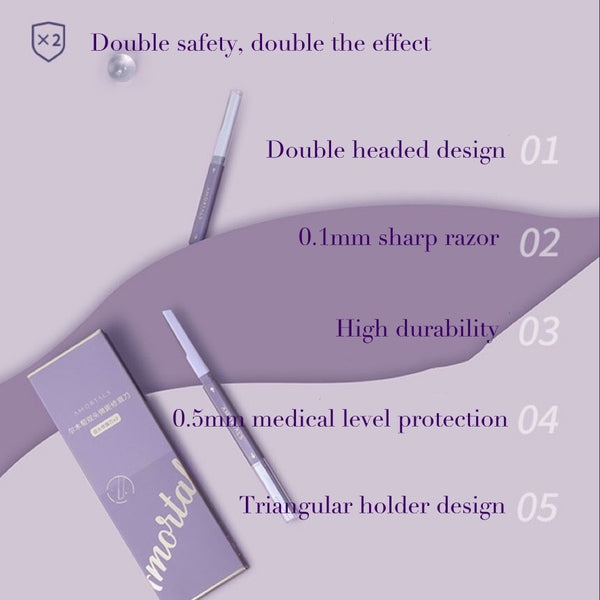 (COCO EXCLUSIVE) AMORTALS x Wiggle Double Headed Eyebrow Trimmer 尔木萄Wiggle联名双头修眉刀 刮眉刀工具