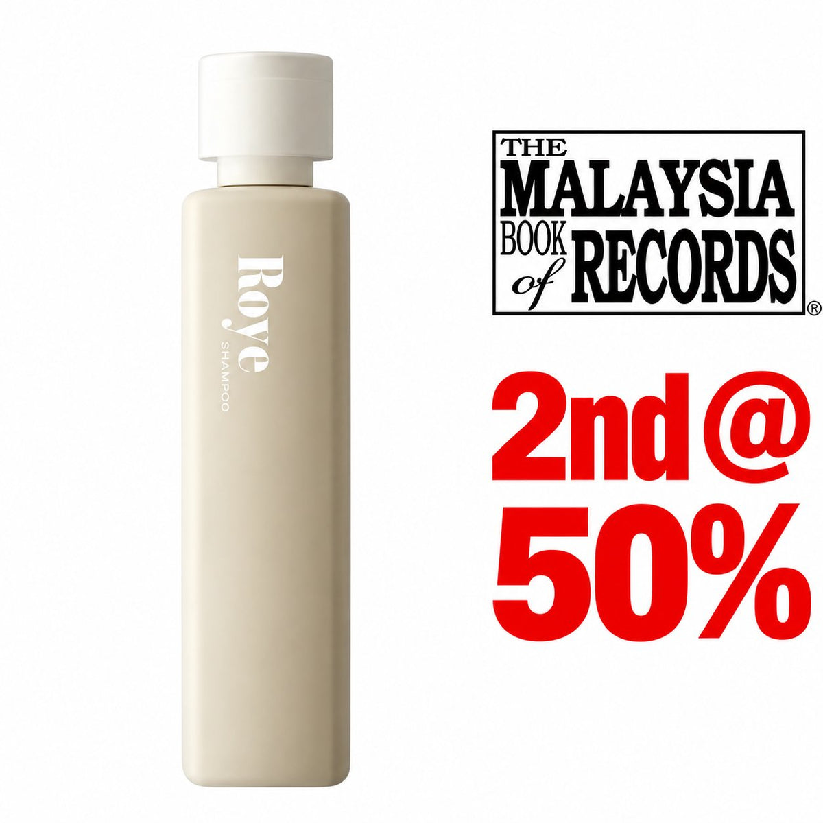 ROYE Thick & Anti Hair Loss Shampoo (258ml) — 2nd @ 50% | Malaysia Book of Records
