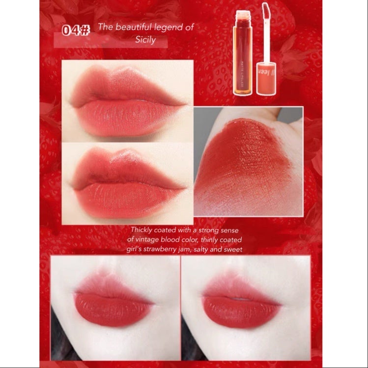 JILL LEEN Matte Velvet Lip Glaze Jillleen 雾色哑光丝绒唇釉