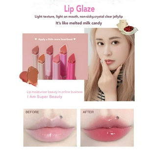 FLORTTE Super Beauty Lip Gloss Glaze Lipstick 花洛莉亚怪美莉亚固体唇蜜