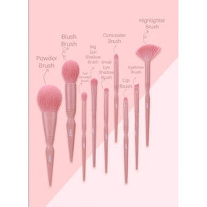 MSQ Diced Carrot Makeup Brush Set (9 Pcs) 魅丝蔻9支萝卜丁化妆刷套装全套