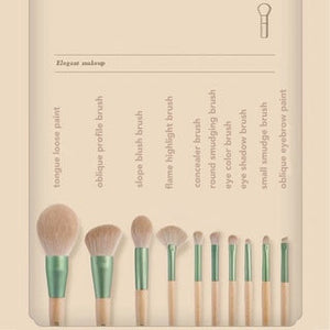 MSQ Green Smith Makeup Brush Set 支青萝化妆刷套装全套 (10 Pcs)