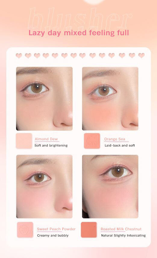 HOLD LIVE Little Pink Frozen Blush Powder Mist 4-Colour Blush Holdlive 小粉冻腮红粉雾四色腮红膏