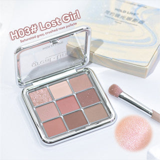 HOLD LIVE Simple Mirror Light Nine-Color Eyeshadow Palette Holdlive 简约镜光9色眼影盘