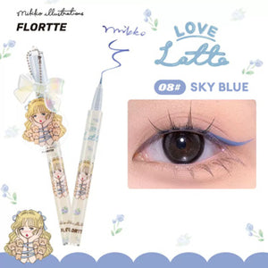 FLORTTE X MIKKO Wink Wink Liquid Eyeliner Flortte 花落利亚 X Mikko 联名款软软派对系列彩色防水眼线液笔