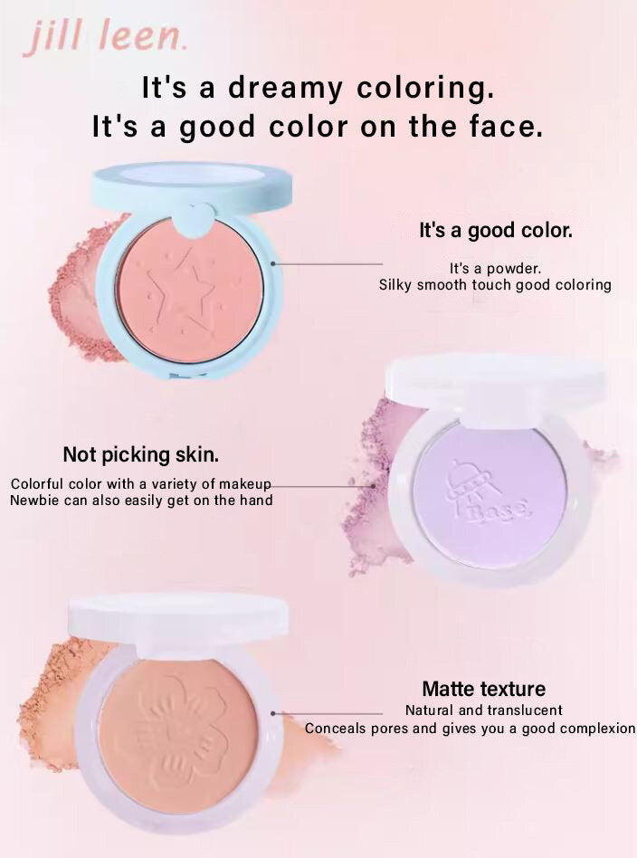 Jill Leen Colourful Soft Matte Baked Blush Blusher Jillleen 柔雾烘焙腮红 氛围感腮红盘