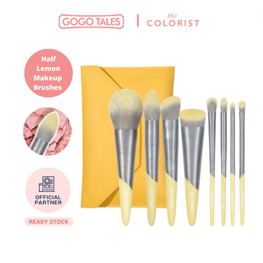 GOGO TALES Half Lemon 8pcs Makeup Brush Set Gogotales