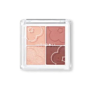 JUDYDOLL Flora Soft Cloud Series Eyeshadow Palette Judydoll 橘朵小花系列云朵4色眼影盘 朵朵盘奶茶盘大地盘 - 4 Shades