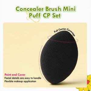 AMORTALS x Wiggle Concealer Brush Mini Puff CP Set (3 Pcs) 尔木萄Wiggle联名花点心思遮瑕CP套组 遮瑕刷拇指粉扑套组 (3 Pcs)